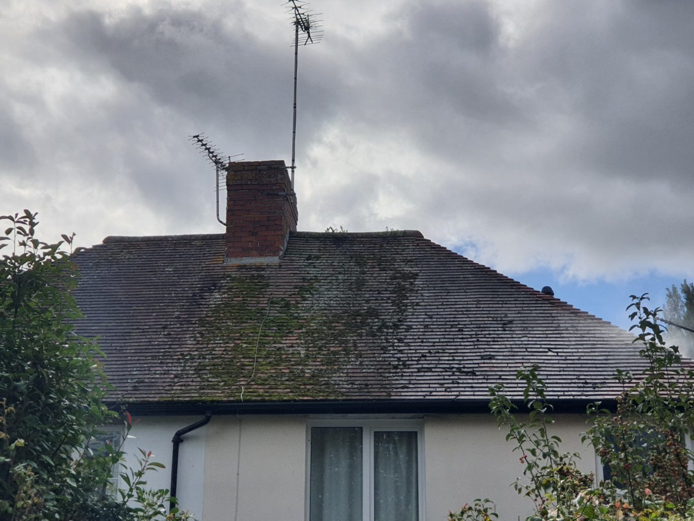 Roof Clean Before In Sidmouth Devon Roof Clean Before